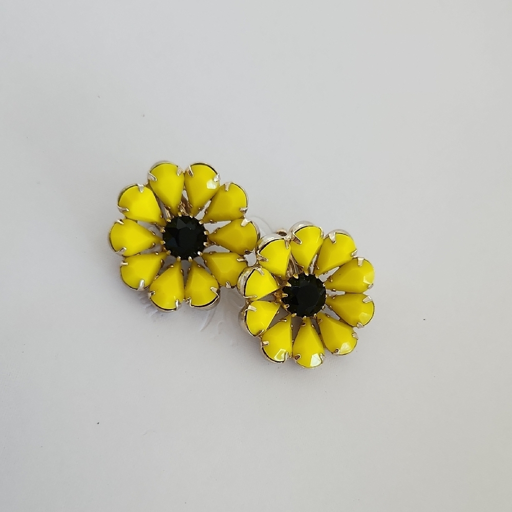 Weiss Yellow Floral Earrings